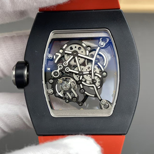 Reloj de Lujo para Hombre, Diseño Esqueletizado, Carcasa Negra, Correa Roja, Mecánico Automático, Resistente al Agua, Luminoso, Deportivo, Tendencia de Moda 2026 - Product Image 3