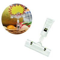 Vente flash, clips d'affichage pour étiquettes de prix, clips publicitaires double face en plastique pour supermarché, petits clips pour étiquettes de prix