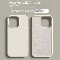 Coque de téléphone en silicone liquide, protection intégrale antichoc pour 17 Pro Max pour 16, anti-traces de doigts, couleur unie mate