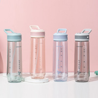 Yiben Offre Spéciale Bouteille d'eau de sport de motivation étanche avec couvercle en paille et poignée Flip Top Durable Sippy Cup