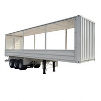 Nouvelle semi-remorque utilitaire en acier robuste à 3/4 essieux, capacité de charge de 60 tonnes, transport de conteneurs de 20 pieds/40 pieds, suspension mécanique/air