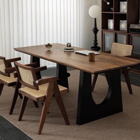 Mesa de Comedor de Madera Sólida Moderna y de Lujo, con Certificación CE, Diseño Rectangular, Duradera y Ecológica, Apta para el Comedor