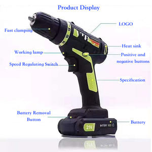 Taladro inalámbrico Llave de impacto Martillo de impacto Molino de ángulo de dirección positiva <span class=keywords><strong>y</strong></span> negativa para varios sitios - Product Image 2
