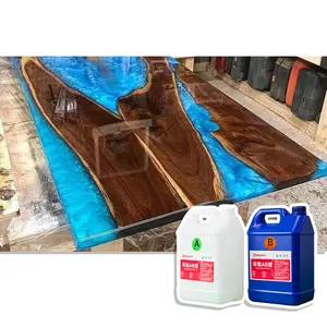 Hard Mirror Effect Resin River Wood Table Waterproof Self-Leveling Epoxy Resin Coating AB Epoxy Resin
