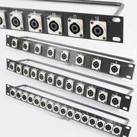 Châssis d'amplificateur audio, panneau de montage en rack, panneau de brassage 2u avec 24 trous, armoire de rack 19'', accessoires en métal pour caissons de transport
