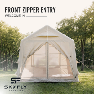 <span class=keywords><strong>Tente</strong></span> <span class=keywords><strong>gonflable</strong></span> <span class=keywords><strong>1</strong></span> pièce avec tissu en coton TC de 7 m² – Abri spacieux pour le glamping et le camping en extérieur - Product Image 3