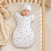 NUEVO Saco de Dormir Transpirable de Algodón para Bebé y Gorro de Bebé, Manta Envolvente Unisex para Recién Nacido, Saco de Dormir Antipatadas para Todas las Estaciones