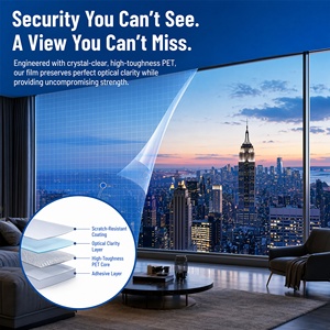 Película <span class=keywords><strong>de</strong></span> Seguridad Transparente Anti-Impactos <span class=keywords><strong>de</strong></span> 12 Mil, Película PET <span class=keywords><strong>de</strong></span> Corte Personalizado para Protección <span class=keywords><strong>de</strong></span> Ventanas <span class=keywords><strong>de</strong></span> <span class=keywords><strong>Vidrio</strong></span> <span class=keywords><strong>en</strong></span> Residencias, Oficinas y Tiendas - Product Image 2