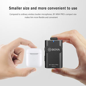 BY-WM4 Pro K1 K2 K3 K4 K5 K6 microfono a condensatore senza fili Lavalier risvolto intervista microfono per iPhone <span class=keywords><strong>Canon</strong></span> Nikon telecamere - Product Image 6