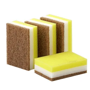 Best Price Kitchen Scrubber Pad Dish Pan Pot Washing Scrub Sponge Cleaning Hotel Household Thick Foam Kitchen Bathroom Household