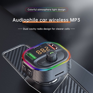 Chargeur de voiture QC 3.0 Type-C PD20W, <span class=keywords><strong>adaptateur</strong></span> de charge rapide, lecteur MP3, émetteur FM, récepteur audio, chargeur de téléphone portable - Product Image 2