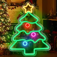 Lumières LED en acrylique personnalisées pour Noël, alimentées par courant alternatif/continu, décoration pour la maison, le bar, le bureau, les événements en plein air, les fêtes