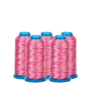 Écologique En Gros Haute Ténacité Teint 60/2 Multi Couleur 100% Fil De Polyester Filé Arc-En-Ciel Fil À Coudre 3000Y - Product Image 6