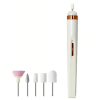 Ponceuse à ongles électrique professionnelle avec embouts de ponçage, stylo de polissage et de retouche pour manucure, élimination des peaux mortes