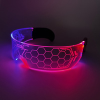 Lunettes lumineuses LED colorées, lunettes scintillantes de science-fiction pour fêtes, bars, festivals de musique, Noël, soirées dansantes, clubs