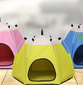 Tenda desain baru tenda hewan peliharaan semi-tertutup portabel, tenda anjing kucing anjing tahan lama dapat dilepas - Product Image 3