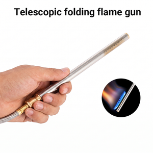 Accenditore Telescopico Portatile ORANGEGAZ in Acciaio Inox 17-62cm, Torcia <span class=keywords><strong>a</strong></span> <span class=keywords><strong>Gas</strong></span> Butano per Campeggio - Product Image 5