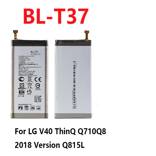 1PC BL-T37 3300mAh Replacement Battery for LG V40 ThinQ Q710 Q8 2018 Q815L Q Stylus Q710MS Q710CS