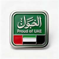 Fournisseur professionnel de pin's métalliques pour la Journée nationale des Émirats arabes unis, badges en émail personnalisés avec drapeau pour événements, cadeaux, souvenirs et vente au détail
