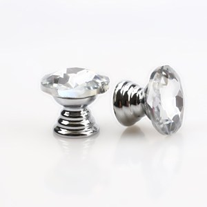 Silver Kitchen Handles Glass Crystal Diamond Kitchen Cabinet Handles Acrylic Plastic Cabinet <b>Knob</b> Ball Handles with Diamond - Product Image 6