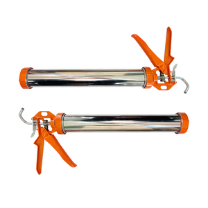 Pistolet à colle adhésive et mastic manuel en aluminium rouge de 600 ml pour bricolage et OEM, avec buses coniques - Product Image 2