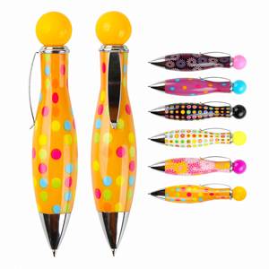 Novelty <b>Bowling</b> Pin Shape Ballpoint Pen Colorful Polka Dot Cute Ball Pen with Metal Clip for Kids Students Party Gifts - Product Image 5