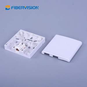 FIBERVISION X3-EFE FTTH 86 Type FOB Fiber Outlet Box Hybrid Access Terminal Box 1SC 2 <span class=keywords><strong>RJ45</strong></span> Fiber Optic Faceplate Wall Socket - Product Image 2