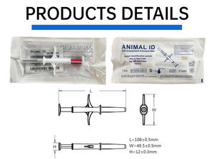 마이크로 칩 RFID 저렴한 가격 134.2khz 2.12mm * 12mm 동물 RFID FDX-B HDX 칩에 대한 소형 바이오 유리 ID - Product Image 4