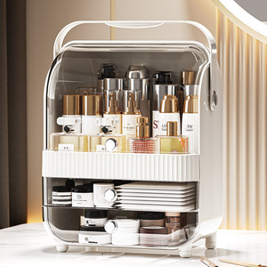 Cosmetic Storage <b>Box</b> Drawer Style Dustproof Large Capacity Organizer For Face Masks Lipsticks Skincare Products - Product Image 1