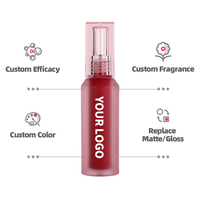 Vente en gros de laque à lèvres transparente givrée vegan, effet eau à brume, étiquette privée, logo personnalisé, maquillage longue tenue, brillance intense