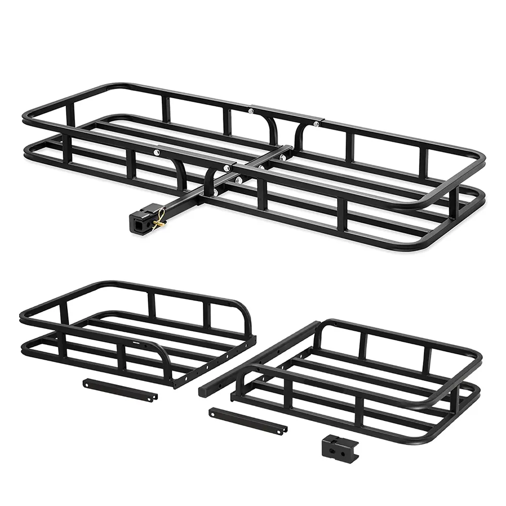 Truck Vehicle Car Trailer Steel Rear Hitch Carrier Rack Luggage Travel Top Sale Best Cargo Baskets For Suv