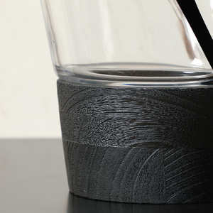 <span class=keywords><strong>Vase</strong></span> à fleurs en <span class=keywords><strong>verre</strong></span> transparent en stock pour la décoration intérieure <span class=keywords><strong>Vase</strong></span> en <span class=keywords><strong>verre</strong></span> à base de bois décoratif de table d'intérieur - Product Image 3