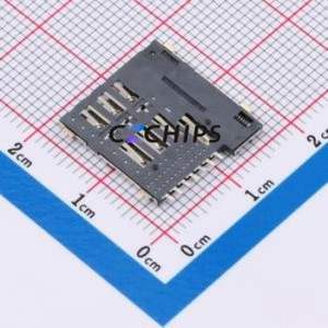 A-MicroSIM-1.35B SIM Card Connector SMD Connector Self-Return Type Micro SIM Card Card Holder With Card Detection - Product Image 2