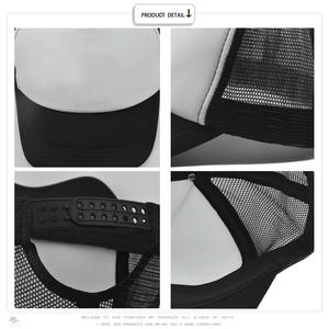 Cappelli da camionista in schiuma Hiblan con Logo personalizzato con 5 pannelli ricamati in bianco verde abbronzatura rosa caldo marrone chiaro con Logo personalizzato - Product Image 4