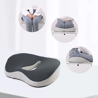 Coussin orthopédique antidérapant en gel à mémoire de forme pour le coccyx, soulagement de la douleur du bas du dos et du coccyx, coussin de siège confortable pour chaise, voiture, bureau