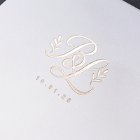 Boîte cadeau de luxe avec couvercle photo, miroir acrylique doré, invitation de mariage personnalisée, invitation de mariage en boîte avec ruban à pompon