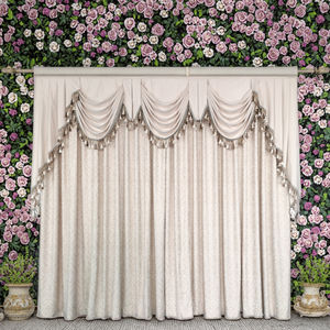 Tenda di finestra di lusso in stile arabico di alta qualità per <span class=keywords><strong>salone</strong></span> e soggiorno buon prezzo mantovana - Product Image 2