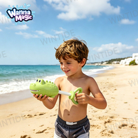 WANNA MAGIC Ensemble de jouets lanceurs d'eau en plastique en forme d'hippopotame pour enfants, idéal pour l'été et les jeux en extérieur