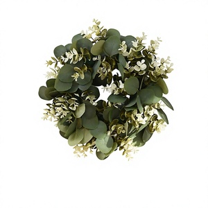 Guirlande d'eucalyptus artificielle, feuilles vertes, guirlande ronde, faite à la main, en plastique, décorative, pour la remise des diplômes, les mariages, la décoration de la maison - Product Image 4