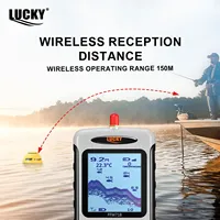 Détecteur de poissons Lucky Best Kayak |   Localisateur de profondeur sonar portable sans fil rechargeable en ABS |   Accessoires de pêche pour la pêche en lac