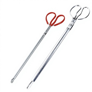 <span class=keywords><strong>Pinze</strong></span> Antincendio Zincate con Testa Piatta Rinforzata, Stile Tradizionale, Antiscivolo, Resistenti alla Corrosione, in Carbonio, <span class=keywords><strong>per</strong></span> <span class=keywords><strong>Barbecue</strong></span> e Raccolta Rifiuti - Product Image 1