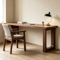 Bureau d'ordinateur moderne, durable, portable, en bois massif, long, pour la maison, le bureau, le salon, table double étroite murale, meubles Donna