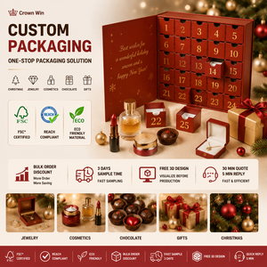 Boîte cadeau magnétique haut de gamme, emballage cosmétique en carton rigide magnétique, boîte de calendrier de l'avent personnalisée de luxe imprimée - Product Image 2
