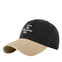 2025 Danona modelo 41 Unisex Retro lavado Duckbill 6 paneles gorra de béisbol 100% malla de algodón bordado 3D nuevo bloque de Color Patchwork