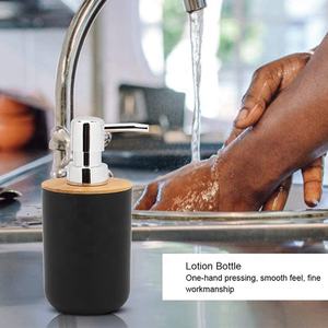 Distributeur de <span class=keywords><strong>savon</strong></span> <span class=keywords><strong>liquide</strong></span> en fibre de bambou écologique et moderne, décoratif pour salle de bain, 200 ml, pour la maison et la famille - Product Image 4