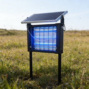 Pièges à insectes solaires XP711 4500V Haute Tension Double Bande 365nm 395nm Étanche IPX4 Conception <span class=keywords><strong>Anti</strong></span>-Touch Sûre Extérieur Écologique - Product Image 1