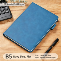 Libreta de Cuero PU B5 con Logotipo Personalizado, Diario de Oficina, 240 Páginas, Tapa Blanda, Bloc de Notas Ejecutivo, Material Escolar