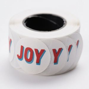 Popular Custom Brand Logo Personalized Vinyl Sealing <b>Sticker</b> 100Pcs Pack <b>Roll</b> Round <b>Stickers</b> - Product Image 4