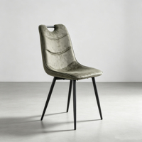 Chaise en cuir italienne de luxe léger, confortable, avec dossier, pour restaurant, hôtel, chaise d'appoint moderne pour table à manger
