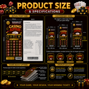 Factory Custom Full Color Patterns Digital Printing Lottery Ticket High Security Variable Data Scratch Lottery Card - Product Image 4